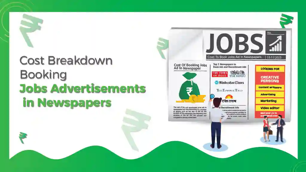 Job ad cost breakdown in newspapers