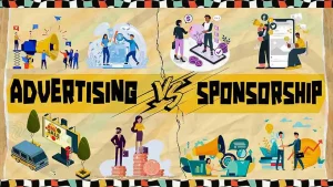 difference between advertising and sponsorship